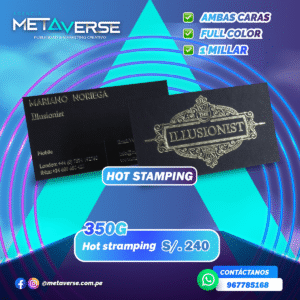 Tarjeta Publicitaria Hot Stamping
