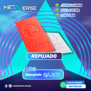 Tarjeta Publicitaria Repujado